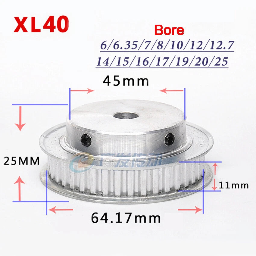 XL 36T-100T Timing Belt Pulley Pitch 5.08mm With Step Drive Pulleys Width 11mm