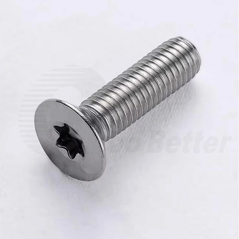M1.4–M12 Torx Countersunk Machine Screws – A2 Stainless Steel, DIN 965 (3–100mm)