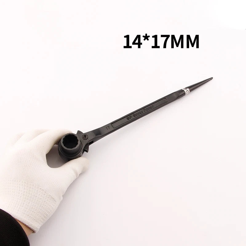 Chrome Vanadium Steel Plum Dual-Use Pointed Tail Socket Ratchet Wrenches