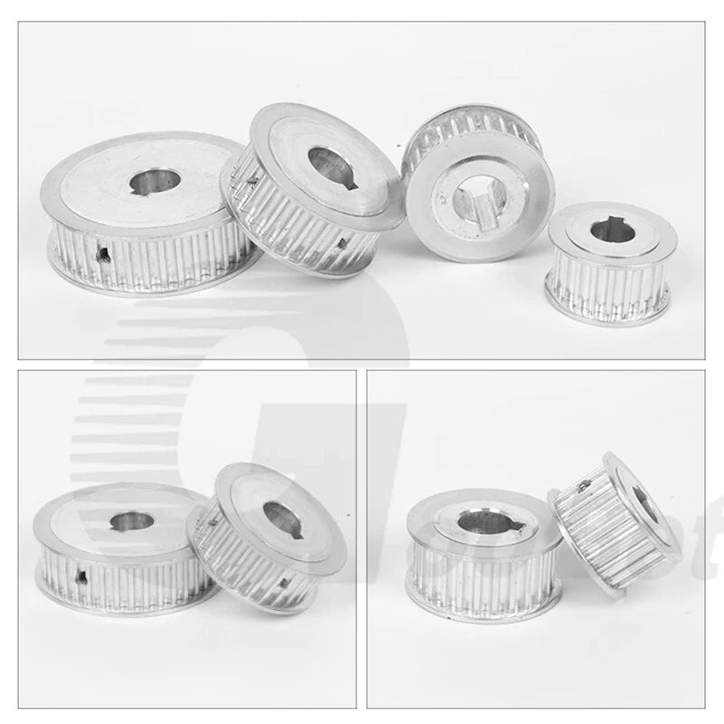 3M 10mm Timing Belt Drive Pulley 3mm Pitch 15-50 Tooth 4-20mm Bore HTD Aluminium