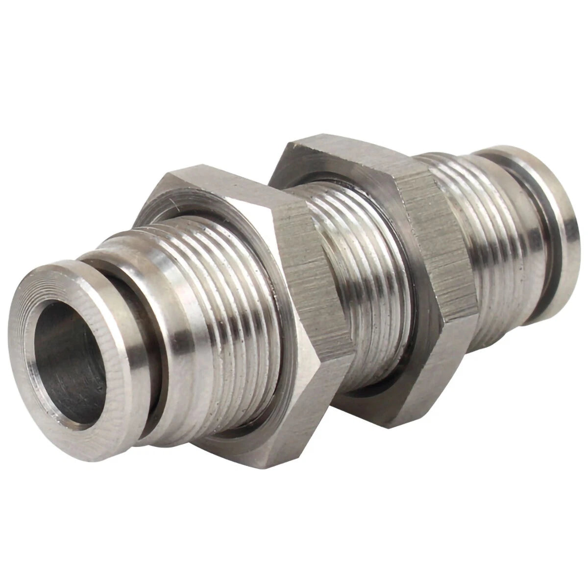 Pneumatic Push-In Fittings — Stainless Steel Hose Connectors (Straight, T, Y, L, Bulkhead & More)