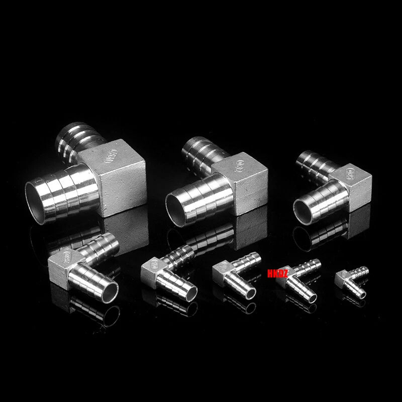 304 Stainless Steel Hose Barb 90° Elbow Fitting — BSP Taper Thread