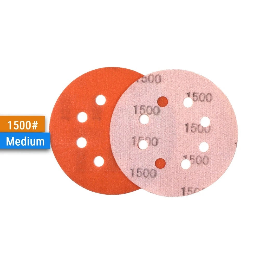 125mm 8 Hole Wet & Dry Sanding Disc 5 inch 600-5000 Grit for Car Sandpaper Pads