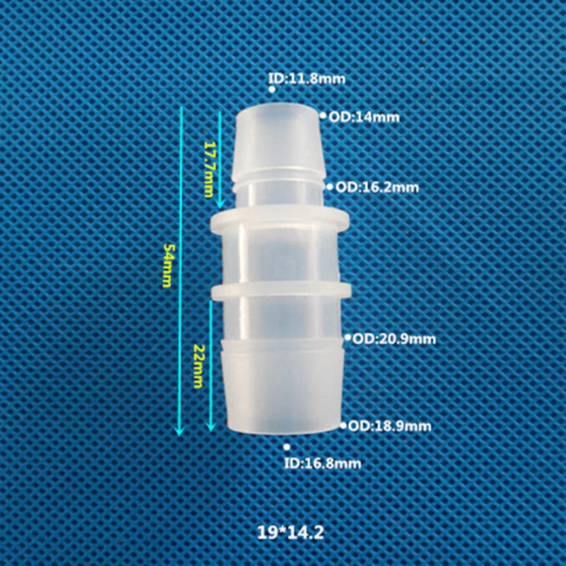Straight Reducing Hose Barb Connector | 11.1mm–25mm to 3.9mm–20mm