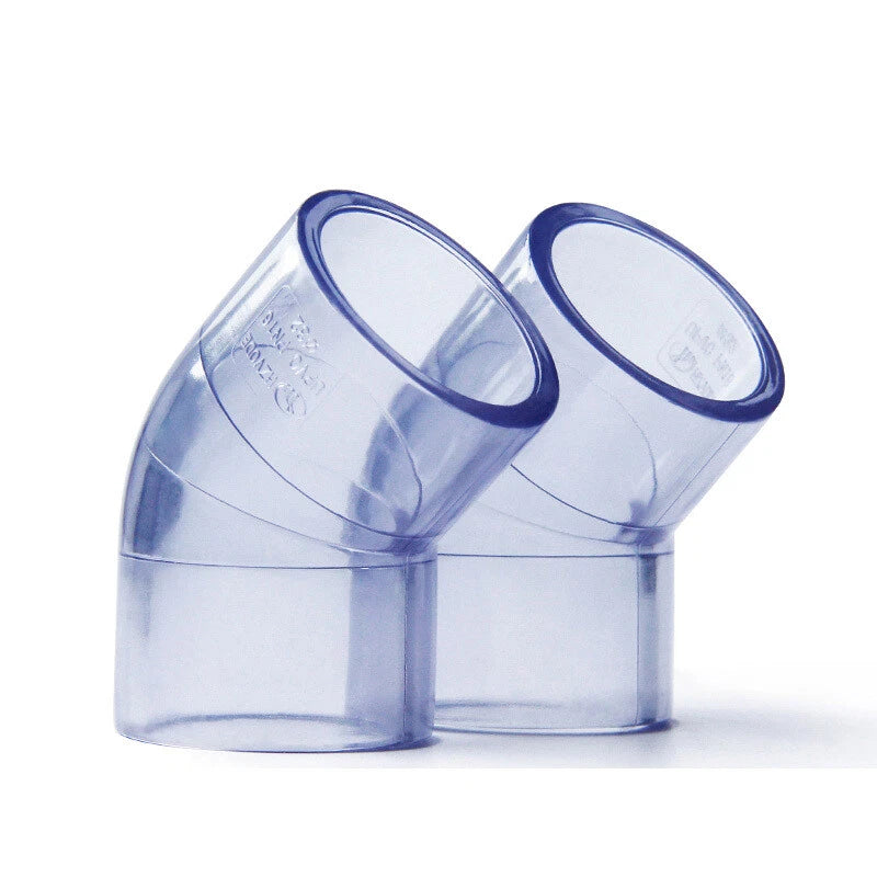 UPVC PVC Pipe Fittings Tee Straight Cap Elbow Clear Plumbing Couping ID 20-110mm