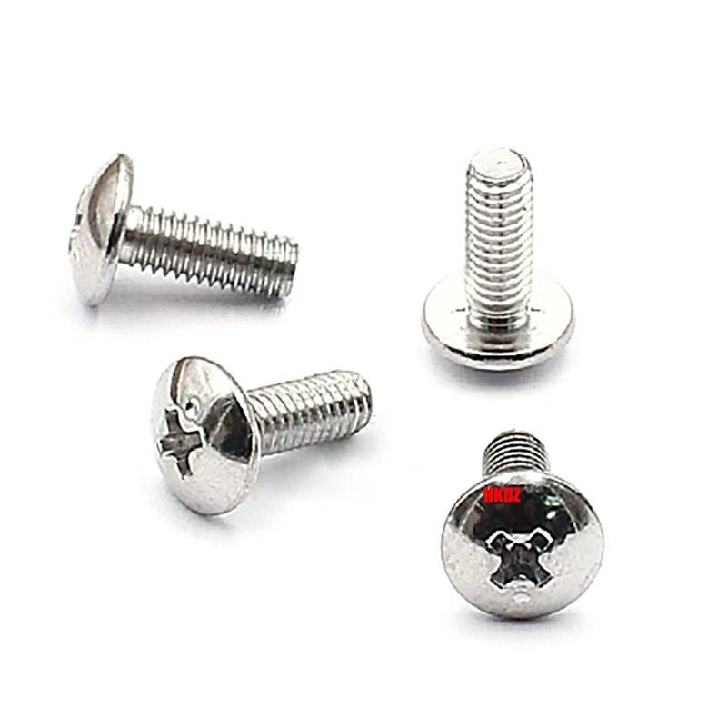 M2.3 M2.5 M3 Phillips Umbrella Head Machine Screws — Large Flat Head Bolts, Multiple Coatings - HomeDIYer