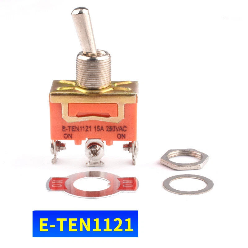 Heavy Duty Toggle Switch 250V ON/OFF — E-TEN Series (2/3/4/6 Pin, Momentary, Waterproof Cover)