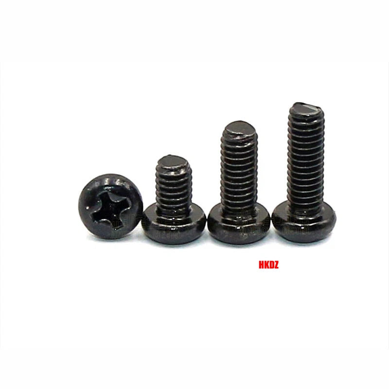 M1–M4 Phillips Pan Head Machine Screws – Carbon Steel, 2–70mm Lengths, Nickel/Black/White Zinc