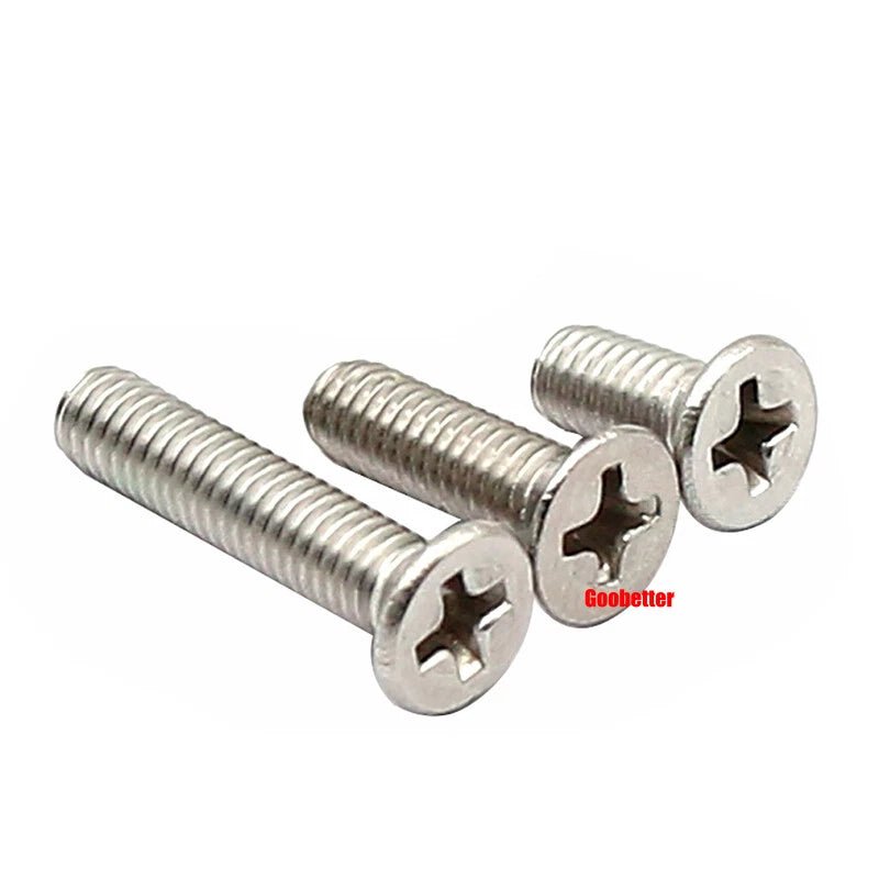 304 Stainless Steel Phillips Flat Head Machine Screws M1–M6 | Countersunk Bolts - HomeDIYer