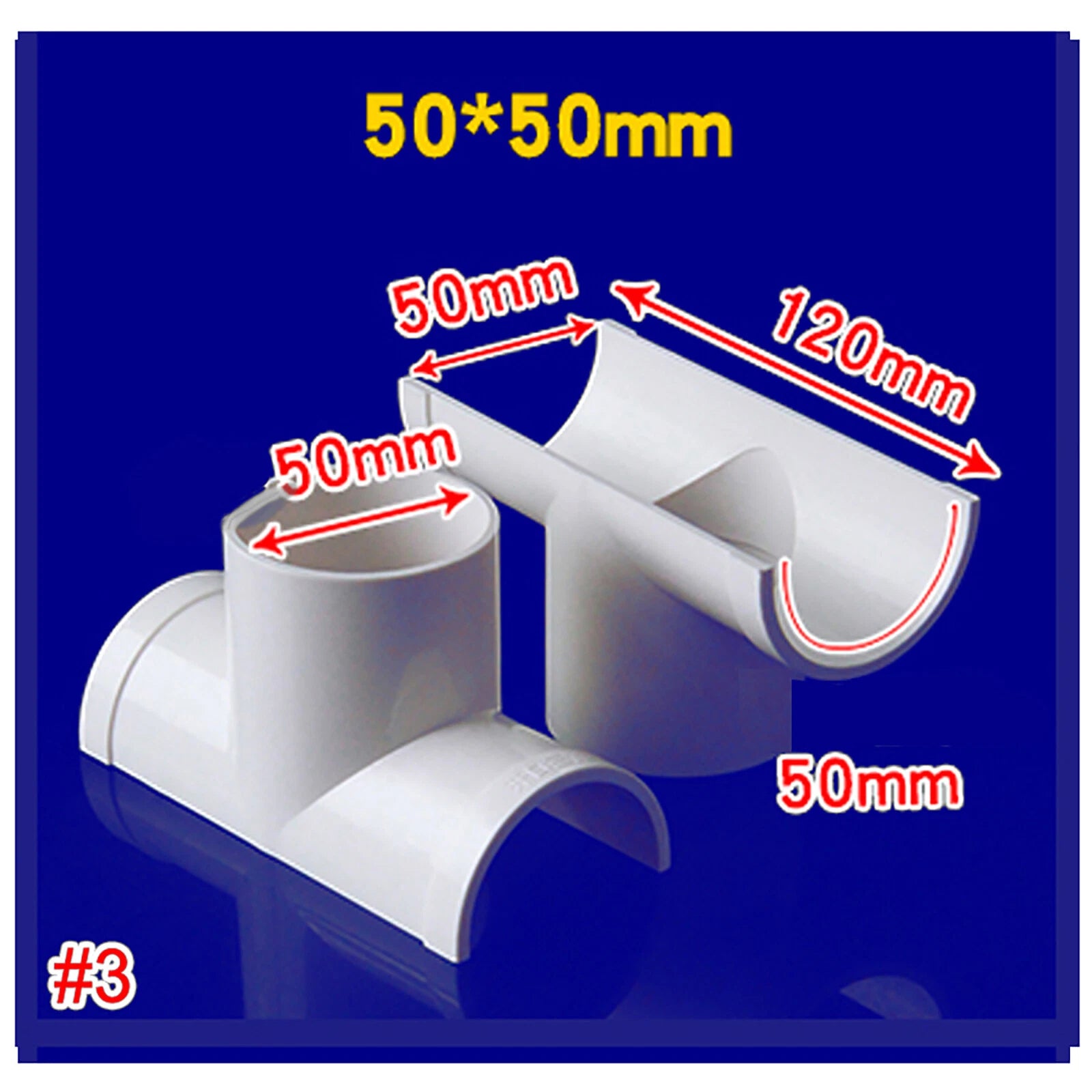 PVC Repair Pipe Fitting Reducing Tee Reducer Drain Pipe Fittings White 50- 110mm