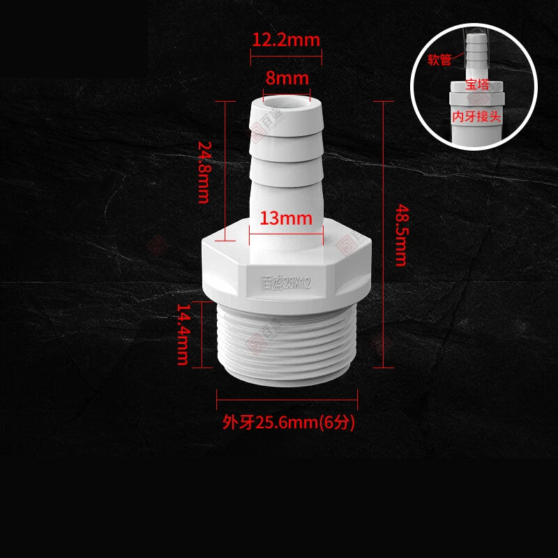 Hosetail Connector Fitting Barbed Male BSP Plastic Pond Pool Hose Pipe Adaptor
