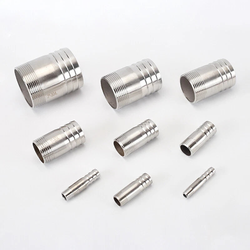 Stainless Steel Hose Barb Tail Fitting — BSP Male Thread Connector Adapter