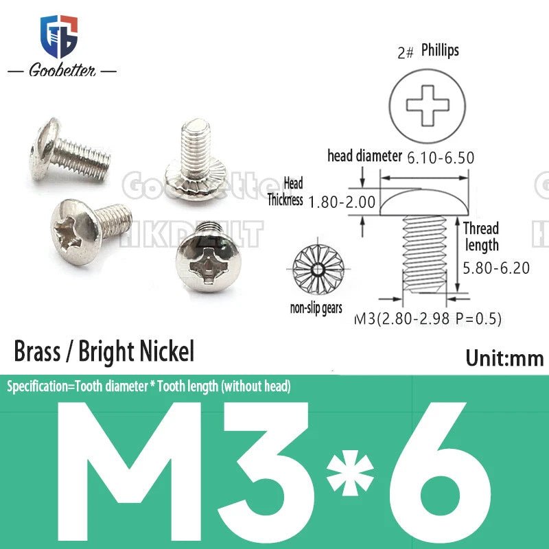 Phillips Flat Head Machine Screws M2.3 to M6 — Carbon Steel, Stainless & Brass, 7 Finishes - HomeDIYer