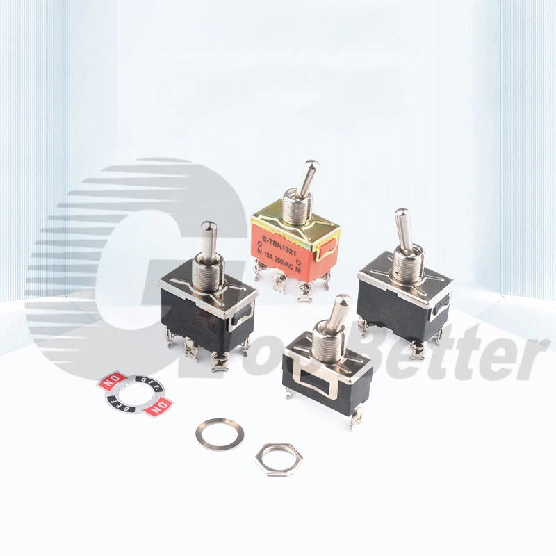 Heavy Duty Toggle Switch On-Off / On-Off-On — SPST/SPDT 2/3 Position, 2/4/6 Pin, 5A 250VAC
