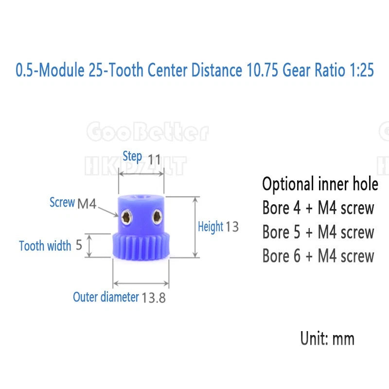 Mod 0.5 1 Nylon Plastic Worm Gear Wheel 15 - 80 Tooth Nylon Worm Shaft Precision