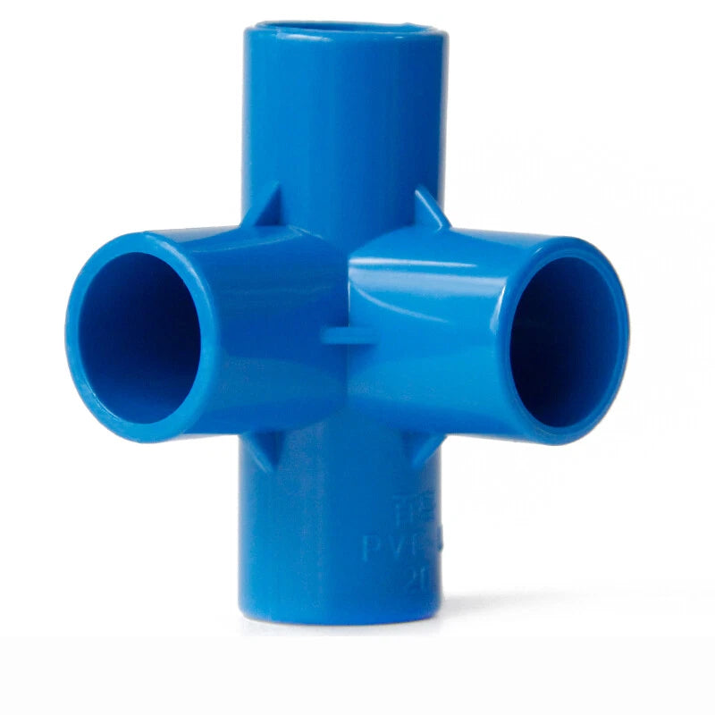 Blue PVC Metric Plumbing Fittings Pipe For Aquarium Fish Tank Pond Solvent Weld
