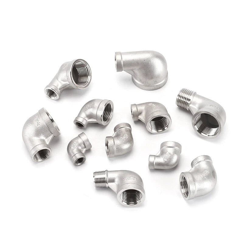 Stainless Steel BSP Reducer 90° Elbow Fittings — 1/8" to 1" Male & Female