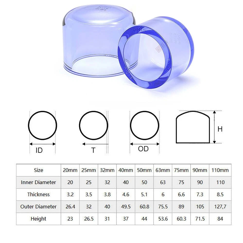 UPVC PVC Clear Plumbing Fittings Pipe For Aquarium Fish Tank Pond Solvent Weld