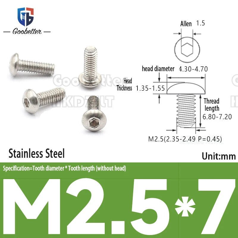 Large Flat Head Machine Screws M2–M6 Allen Torx Slotted Multi - Drive 100pcs - HomeDIYer