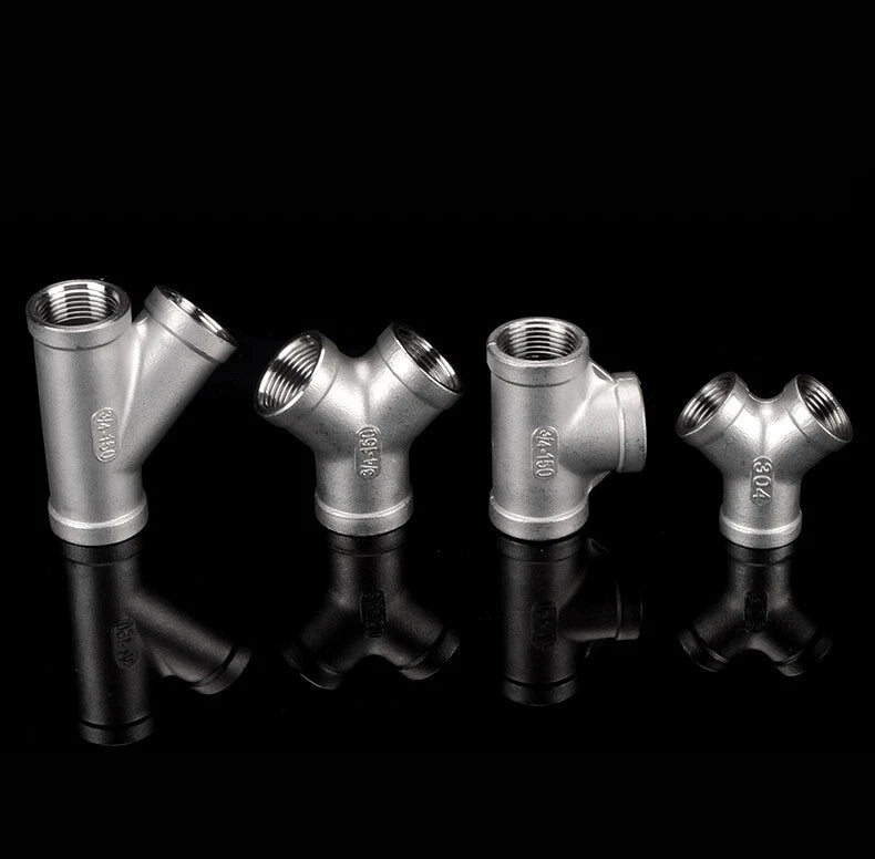 Stainless Steel BSP Tee Fittings 1/2" & 3/4" Male Female Reducer Connector
