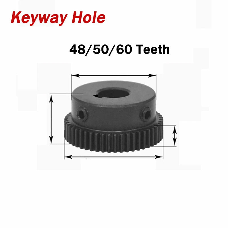 0.5 Module Spur Gear 25-60 Teeth 45# Steel Pinion Gear Motor Transmission Gears