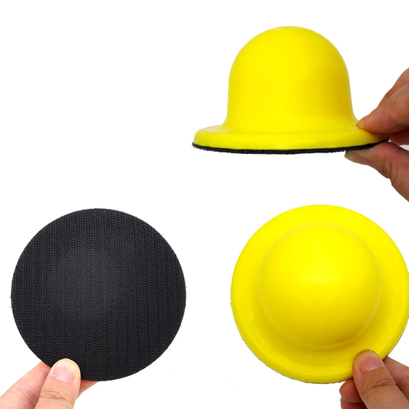 Mouse‑Shaped Hand Sanding Block — Ergonomic Foam Grip with Hook & Loop Base for Standard Sanding Discs