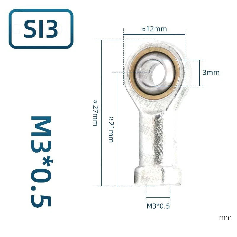 SI Female Series Rod End Bearings M3 M4 M5 M6 M8 M10 - M30 Right-Left Thread