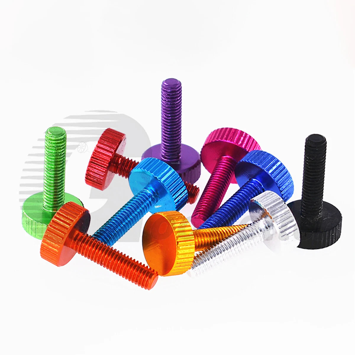 Aluminum Knurled Thumb Screws – M2 to M6 Flat Head Hand Grip Bolts, 10 Colors