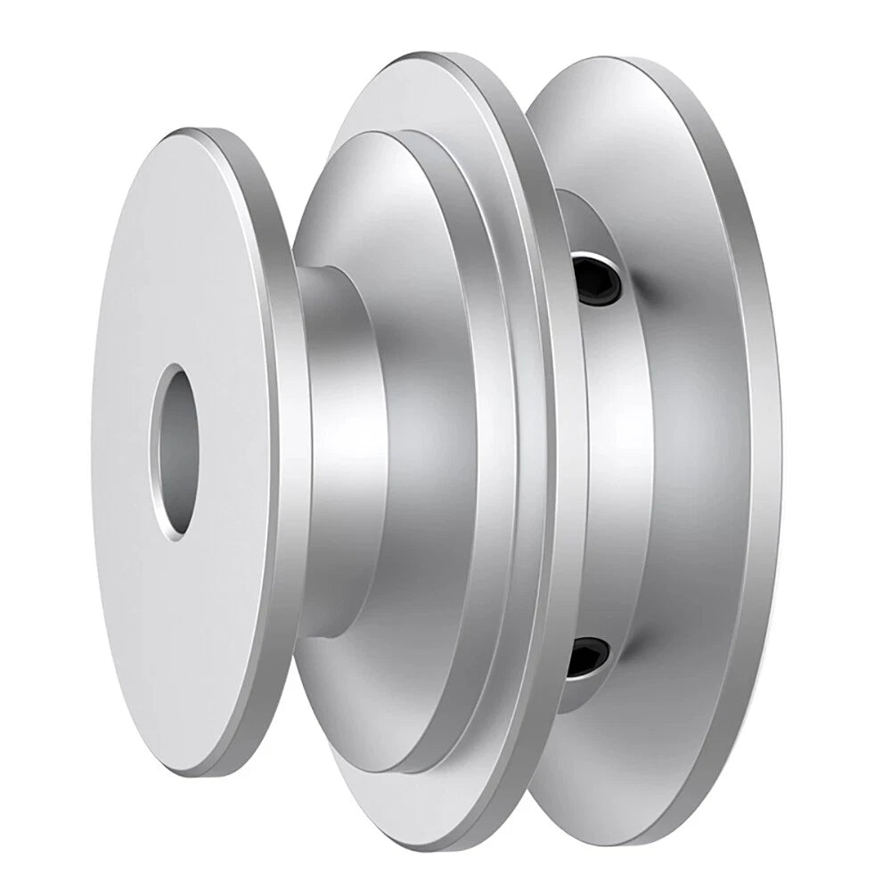 Aluminium Double Groove for O-Z V Belt Pulley Select Size 40mm, 50mm, 60mm OD