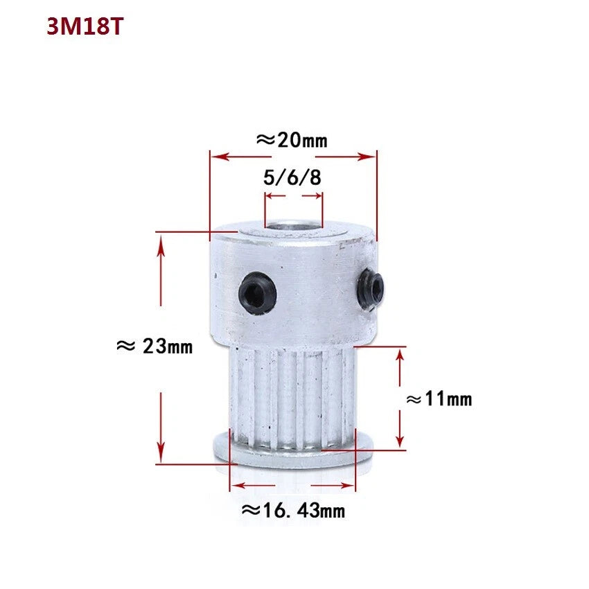HTD-3M 12-150T Timing Belt Pulleys Synchronous Wheel With Step Tooth Width 11mm