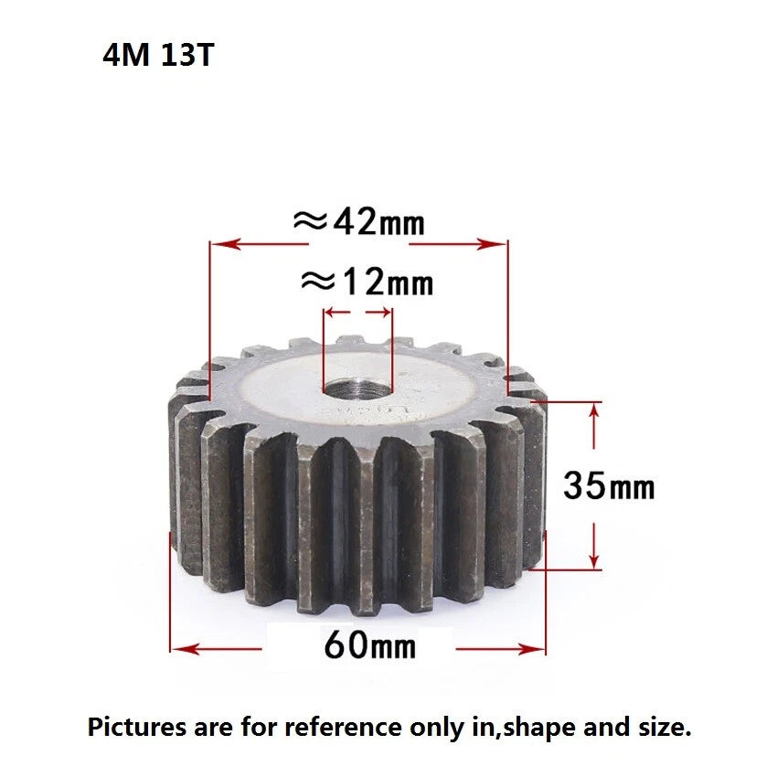 45# Steel 4Mod 10T-80T Spur Gears Thickness 35mm Motor Pinion Transmission Gear