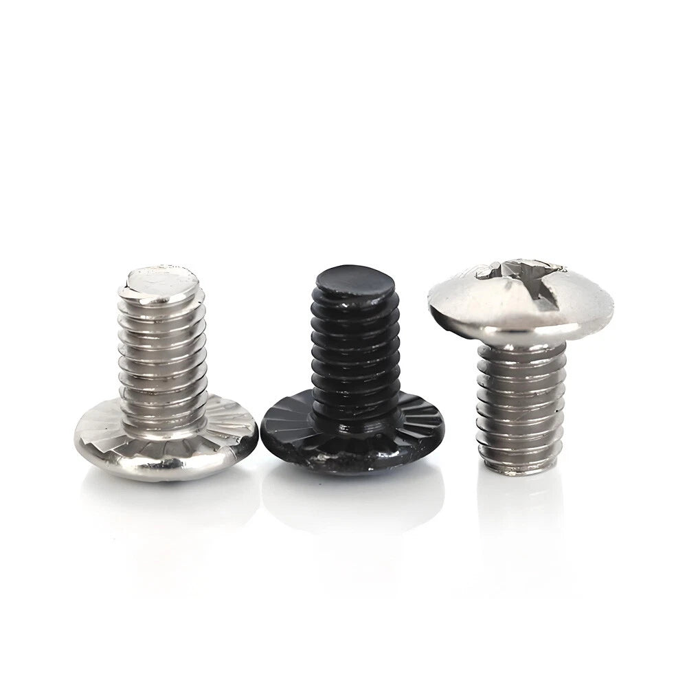 Phillips Pan Head Machine Screws — Nickel Plating & Black Zinc, M2–M6, 10 or 25 Pcs