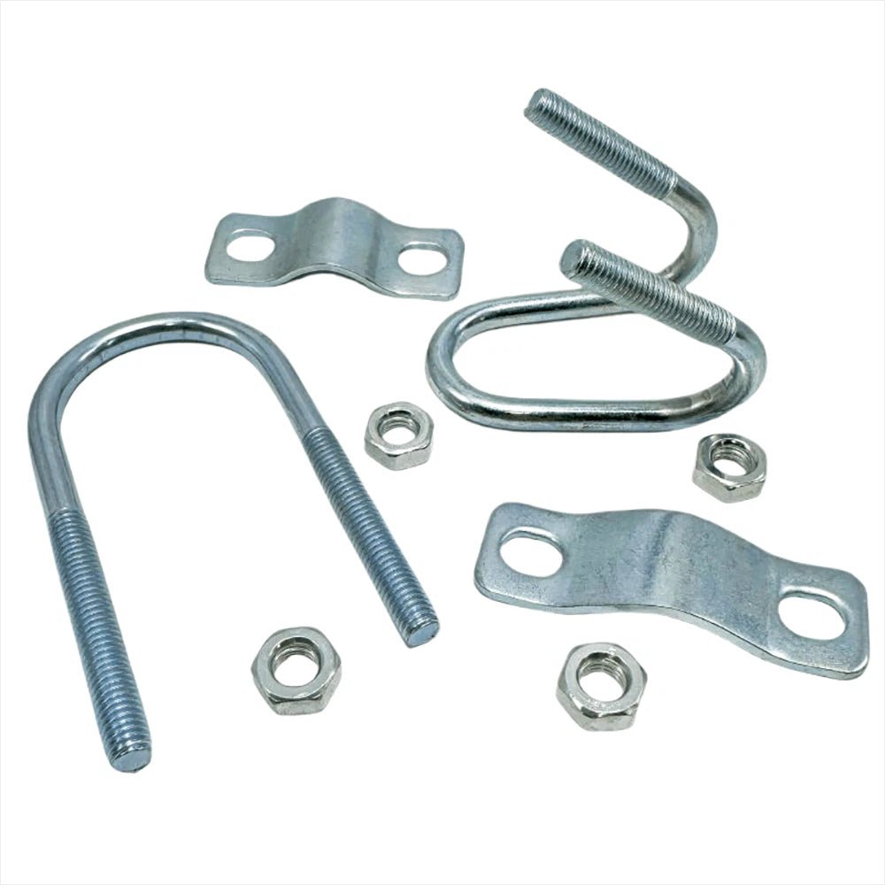 U - Bolt Pipe Clamp — Double & Single U - Shape Saddle Clamp for Greenhouse & Awning Frames - HomeDIYer