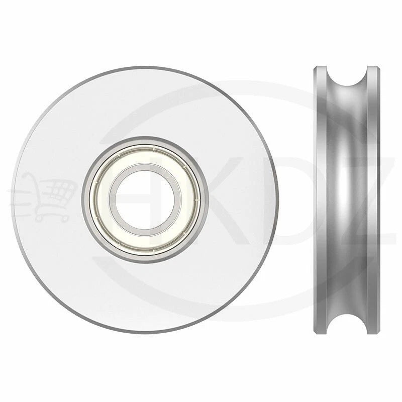 Aluminium Pulley Bearing CNC Guiding Wheel Flat Belt Idler OD 8-80mm Hole 5-16mm