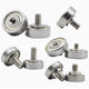 NTBG 7-52mm Metal Ball Bearing Pulley Flat Roller Guiding Wheel M3-M10 Threaded