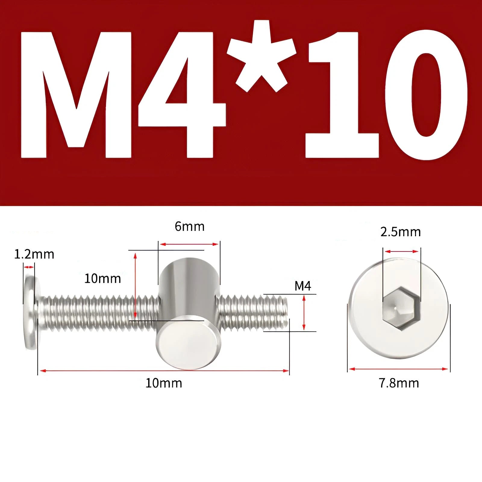 M4 M5 M6 M8 304 Stainless Steel Furniture Connecting Bolts with Barrel Nuts