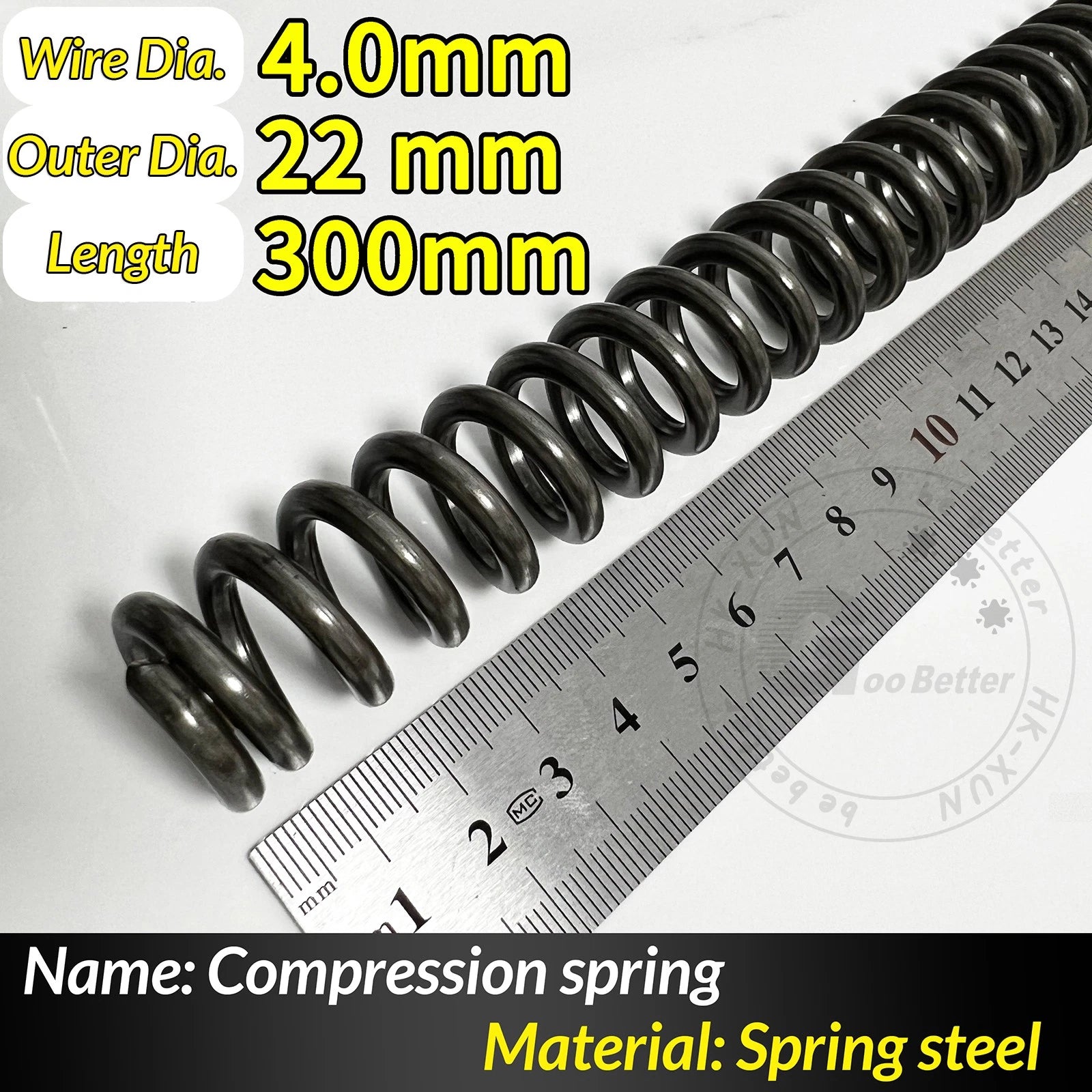 Compression Spring Pressure Springs, Wire Dia 4-5mm, OD 20-80mm, Length 300mm