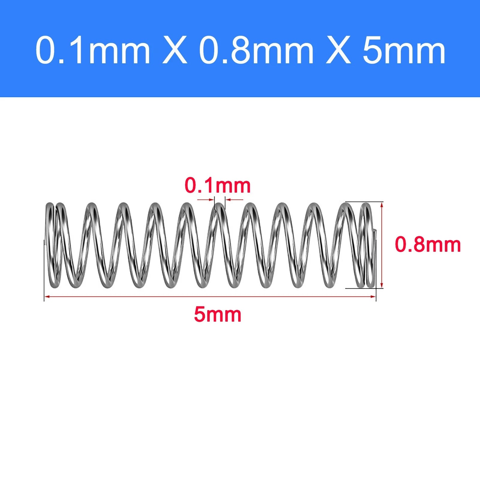 Small Micro Compression Spring Stainless Steel 0.1mm Wire Miniature Precision
