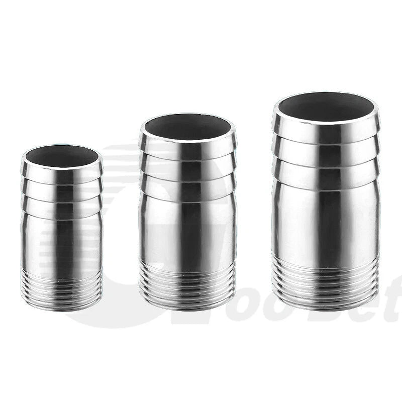 Stainless Steel Hosetail Barbed Hose Connector — BSP Male Thread (DN8 to DN100)