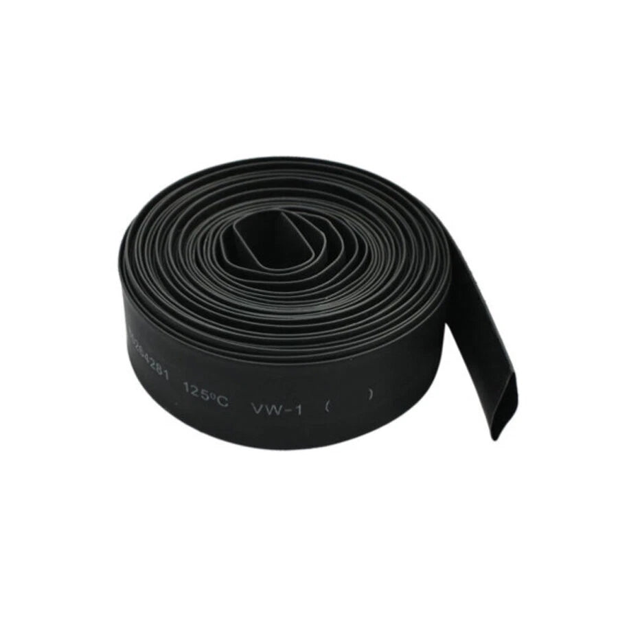 Heat Shrink Tubing 2:1 Ratio Black — 30mm to 150mm Electrical Cable Sleeving