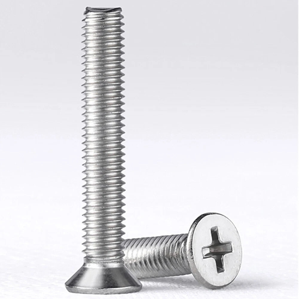 M3 M3.5 M4 M5 Phillips Countersunk Machine Screws – A2 Stainless Steel, 3mm to 200mm