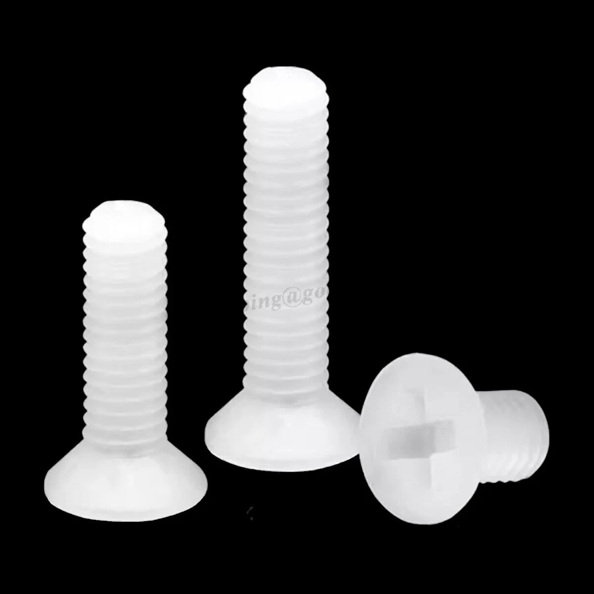 White Nylon Countersunk Phillips Machine Screws – M2 to M8, Non-Conductive & Corrosion-Free (PA66)