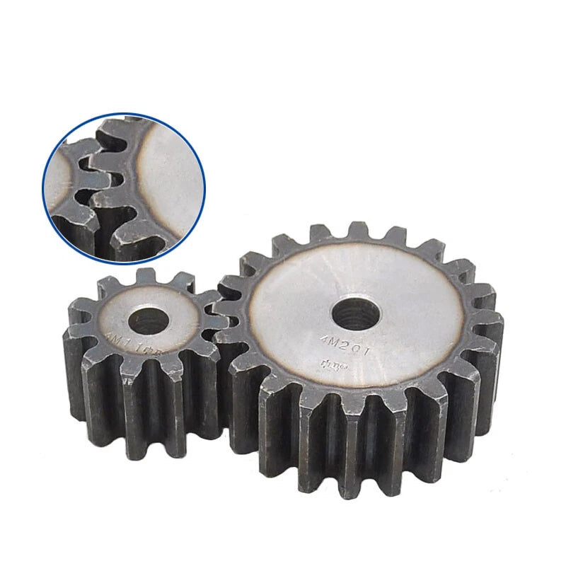 4 Modulus Spur Gear 10T - 22T Flat Gear 45 Steel Transmission Gears OD 48-96mm