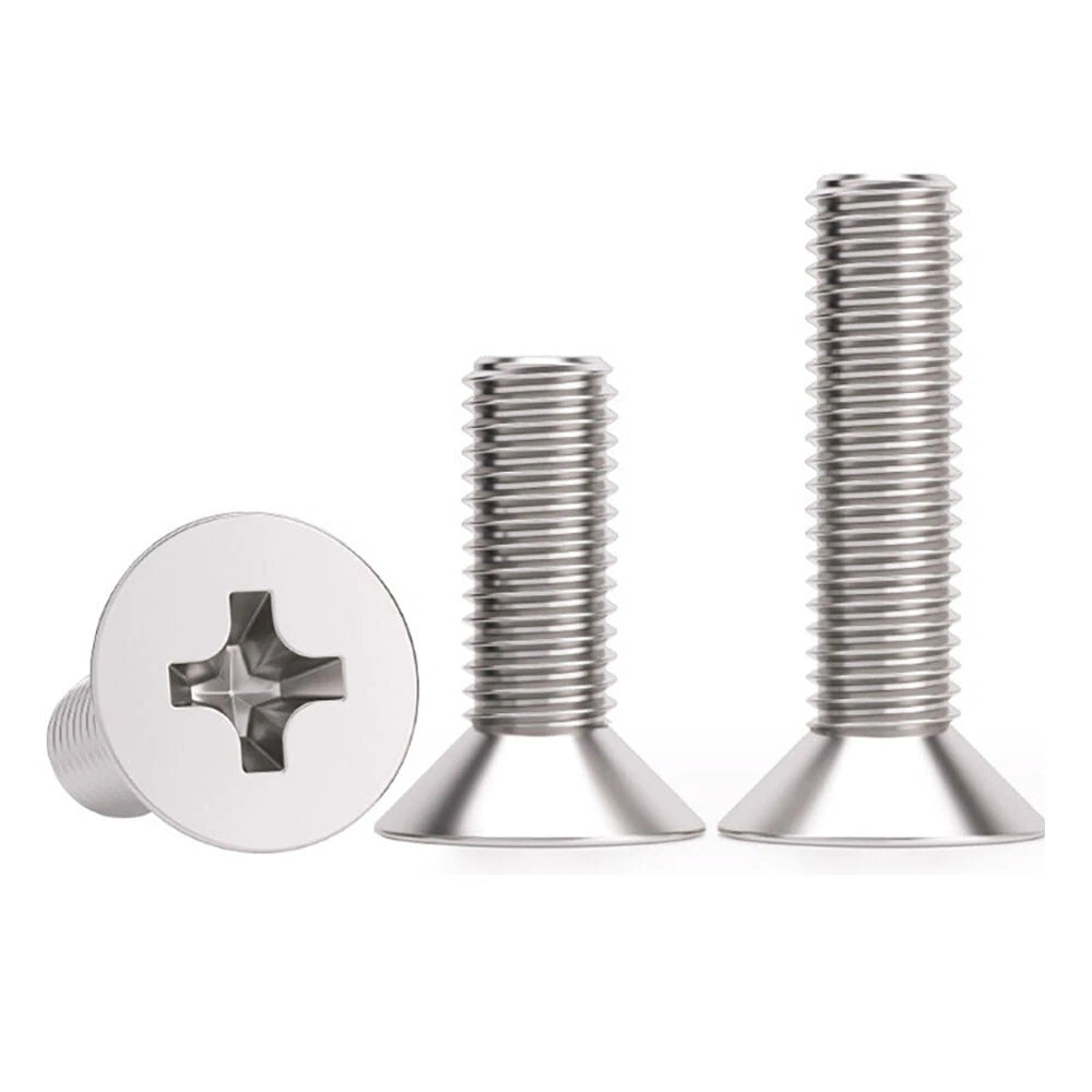 M2 M2.5 Pozidriv Countersunk Machine Screws – A4 Stainless Steel (316 Marine Grade), DIN 965