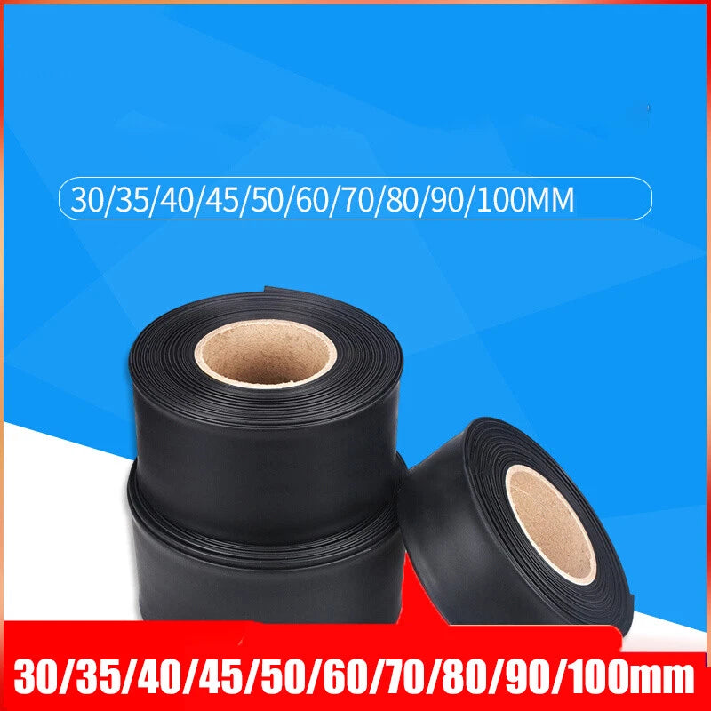 Black Heat Shrink Tubing 2:1 Ratio — Electrical Wire Sleeving, 30mm–100mm Diameter