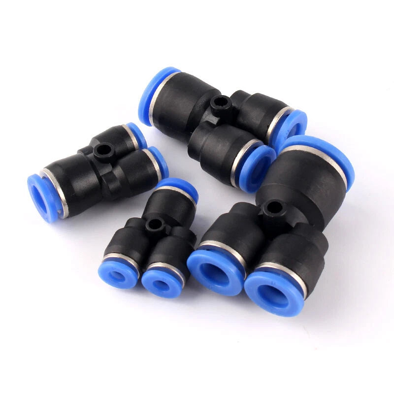 Nylon Push-Fit Hose Connector — + Shape / Y Shape / Y Reducing | 4mm–16mm Air Line Fitting
