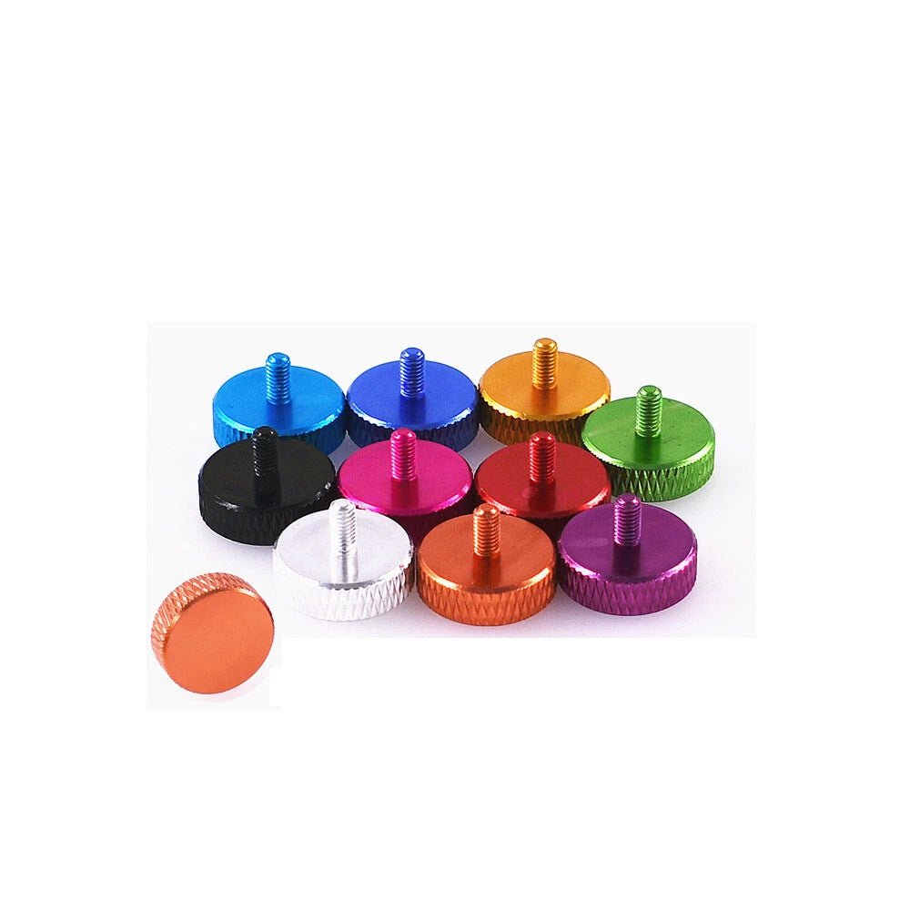 M3 / M5 Flat Head Thumb Screws – Knurled Hand Grip Knob Bolts for Computer Case (Aluminum, 10 Colors) - HomeDIYer