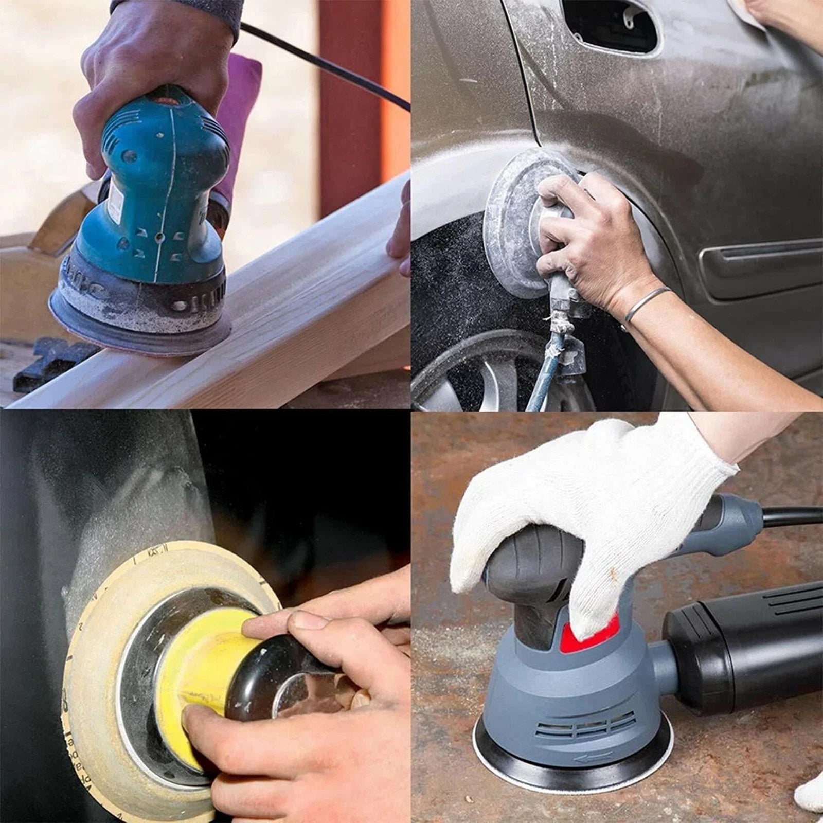 6 Inch 150mm Wet and Dry Sanding Discs Sandpaper Film Pads 60-2000 GRIT 6 Hole