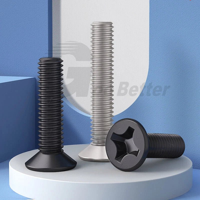 M1.0–M1.6 Phillips Flat Head Machine Screws — Nickel or Black Zinc Plated - HomeDIYer