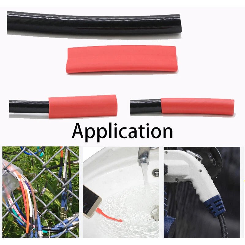 3:1 Adhesive Glue Lined Heat Shrink Tubing — 2.4mm ID, 50m Roll, 6 Colors - HomeDIYer